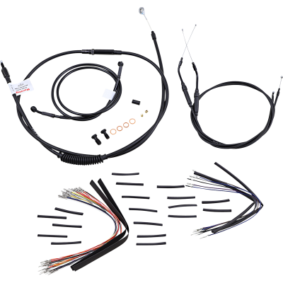 Kit completo líneas/cables en vinilo negro para manillar Ape Hanger BURLY BRAND B30-1035