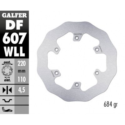 Disco de freno Wave® GALFER DF607WLL