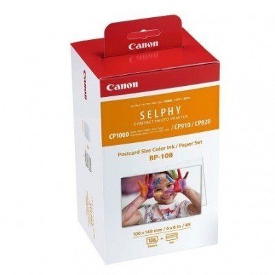Canon RP-108 Value Pack Original - 2x Kits de Tinta de 54 Impresiones - 108 Hojas de Papel Foto 100x148 mm (4x6?) - 8568B001
