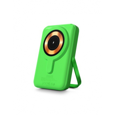 Urban Factory Magnee Power Powerbank Universal 10000mAh - Entrada USB-C - Salida USB-C, USB-A e Inalambrica - Color Verde Neon