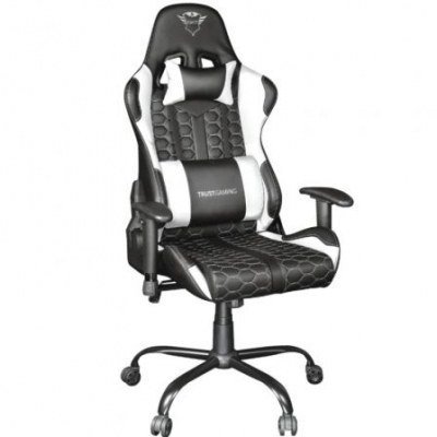 Silla Gaming Trust Gaming GXT 708W Resto/ Blanco y Negro