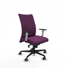 Piqueras y Crespo Albacete confidente sincro similpiel morado brazos 1D blancos base nailon ruedas 65mm engomadas