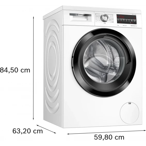 Lavadora Bosch WUU28T68ES, 9 kg, 1400 rpm, clase A, blanco - imagen 6
