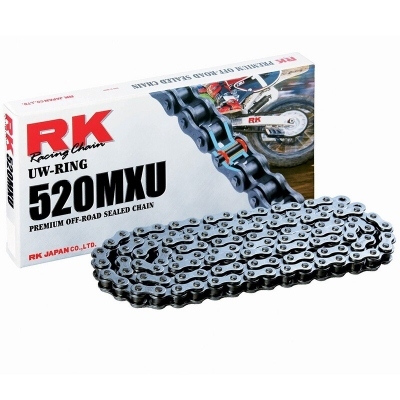 Cadena RK 520MXU con 114 eslabones negro 520MXU-114