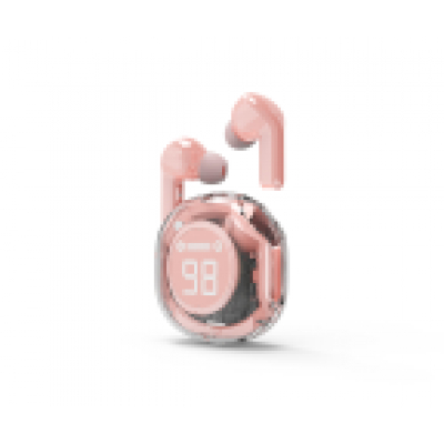 AURICULARES GEMBIRD TWST-01-PK TRANSPARENTES ROSA BT