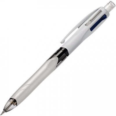 Bic 4 Colours 3+1 Boligrafo y Portaminas Retractil - Punta Media de 1mm - Mina HB 0.7mm - Cuerpo Ancho con Grip - Goma de Borrar - 3 Colores + Portaminas