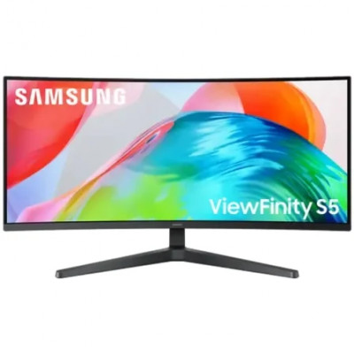 Monitor Profesional Ultraparonámico Curvo Samsung ViewFinity S S34H550GAU 34/ UWQHD/ Negro