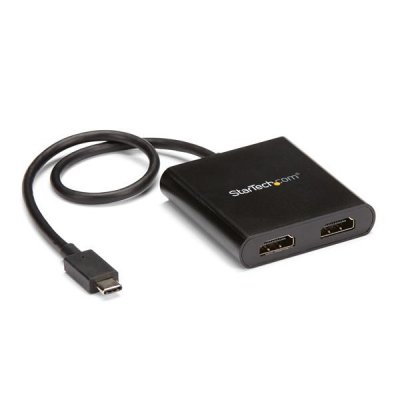 StarTech.com Adaptador USB a HDMI Doble - Hub MST USB Tipo C - Divisor Multiplicador HDMI Doble 4K 30Hz - HDR - con Cable Incorporado Extra Largo - Solamente para Windows