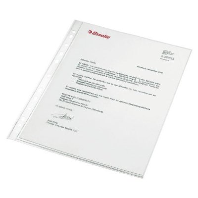ESSELTE C.100 fundas portadocumentos sin refuerzo PP 80 micras folio cristal
