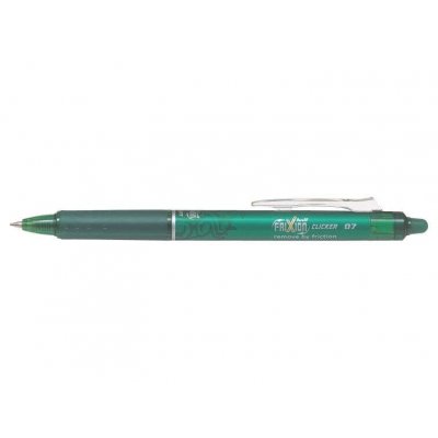 Pilot Frixion Clicker Boligrafo de Gel Borrable Retractil - Punta de Bola 0.7mm - Trazo 0.4mm - Grip Ergonomico - Color Verde