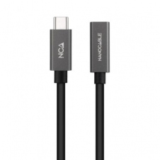 Cable Alargador USB 3.2 Nanocable 10.01.4401/ USB Tipo-C Macho - USB Tipo-C Hembra/ 1m/ Negro