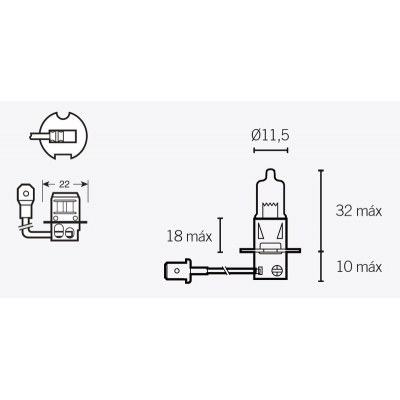 LAMPARA HALOGENA H3 14638