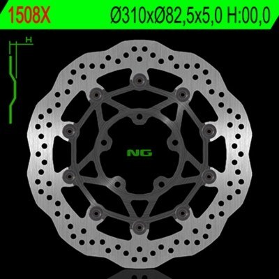 Disco de freno flotante ondulado NG 1508 Ø310 x Ø82,5 x 6 1508X