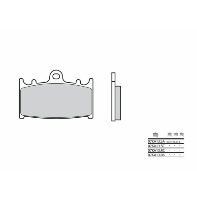 Pastillas de freno sinterizadas de competición Brembo 07KA13RC 07KA13RC