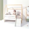 Cama-casita Montessori 70x140 cm madera con cajones verde-oliva · Sogni