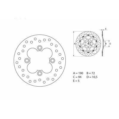 Disco de freno Brembo 68B40720 68B40720