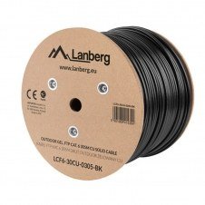 Bobina para exterior lanberg cat.6 ftp rj45 cobre gel - filled fluke awg23 305m negro