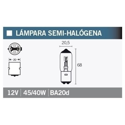 Lámpara Semihalógena 45/40W E0303749