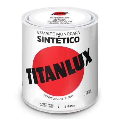 Esmalte sintético monocapa blanco exteriore brillante 566e 250ml titanlux 5809021