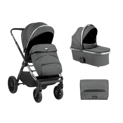 Carrito de bebé 2en1 con capazo Tiffany Gris Oscuro