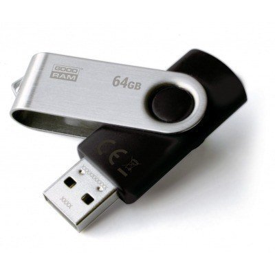 Goodram UTS2 unidad flash USB 64 GB USB tipo A 2.0 Negro, Plata