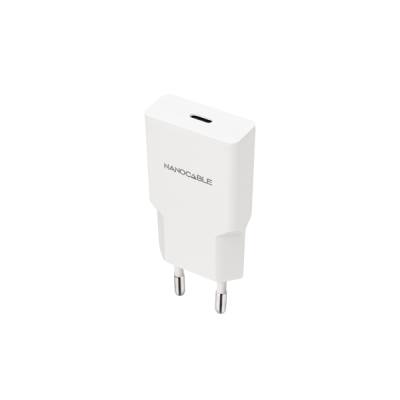 Nanocable Cargador de Pared USB-C/PD 30W - Color Blanco