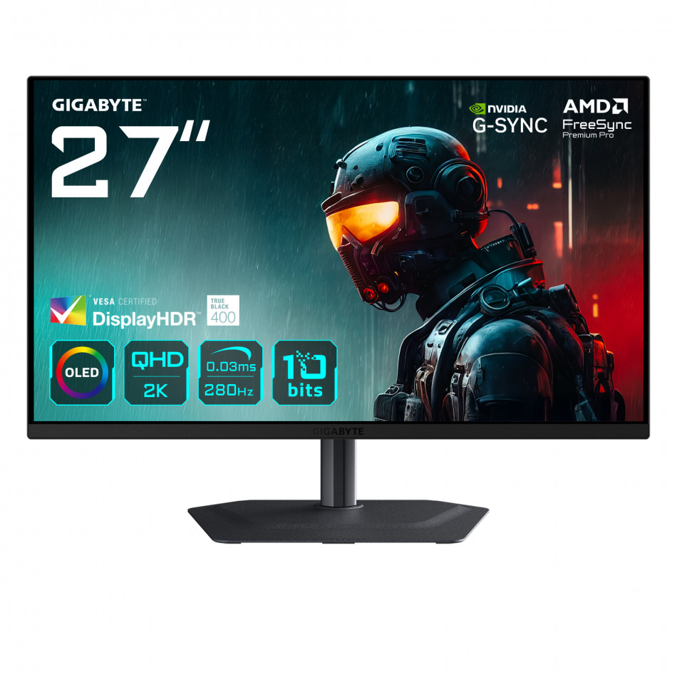 GIGABYTE MO27Q2A Monitor gaming OLED 2K QHD de 27"