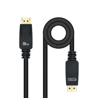 Nanocable 10.15.2503 Cable DisplayPort 1.4 Certificado VESA DP/M-DP/M, negro, 3m