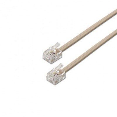 Cable de Teléfono RJ11 6P4C Aisens A143-0317/ 2m/ Beige