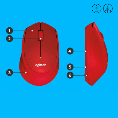 Logitech Mouse M330 Silent Plus Blue