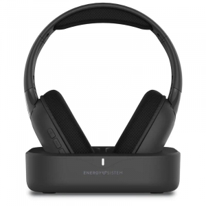 Auriculares inalámbricos para TV Energy Sistem 490097, Soundreel, RF 2.4 GHz, radio frecuencia, Bluetooth, negro