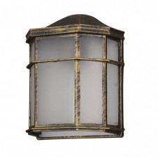 Aplique Exterior Aluminio Bellatrix 1xe27 Neg/oro 25x11x19,5 Cm Ip44
