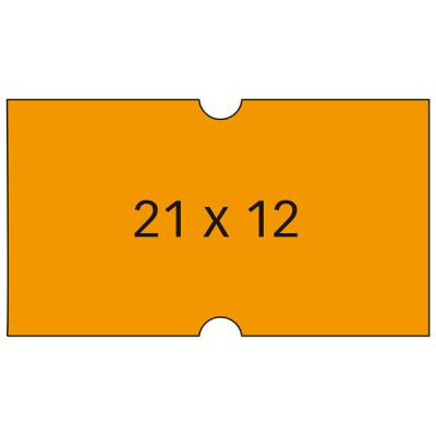 Apli Pack de 6 Rollos Etiquetas Naranjas 21x12mm para Maquinas de Precios de 1 Linea - 1000 Etiquetas/Rollo - Adhesivo Removible y Cantos Rectos - Alta Calidad para Marcaje Claro y Preciso - Compatibl