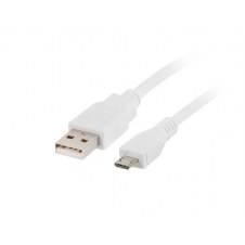 Cable usb lanberg 2.0 macho - micro usb macho 1.8m blanco