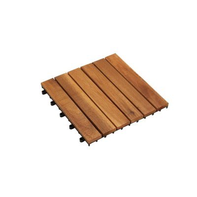 3nod - pack de 10 baldosas de madera de acacia dorado (6 láminas)