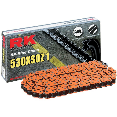 Cadena RK FO530XSOZ1 con 130 eslabones naranja DD530XSO-130