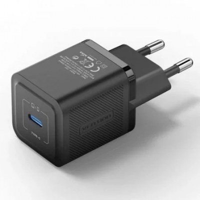 Cargador de Pared GaN Vention FEPB0-EU/ 1xUSB Tipo-C/ 20W