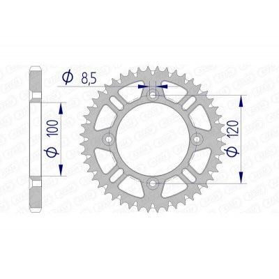 Corona AFAM aluminio ultraligera autolimpiable 15104 - Paso 428 15104+52