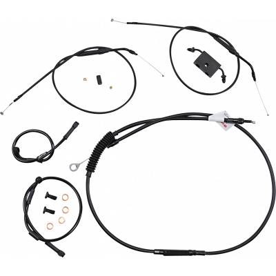 Kit de cable de manillar y línea de freno extendidos para Sportsters con ABS BURLY BRAND B30-1271