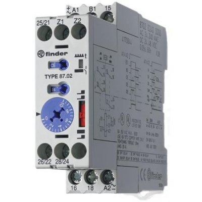 Rele Temporizado de 0.05 a 10 dias DPDT Carril DIN FINDER