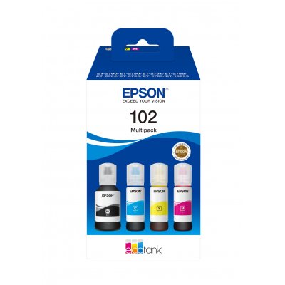 Botella de Tinta Original Epson nº102 Multipack/ Negro/ Cian/ Amarillo/ Magenta