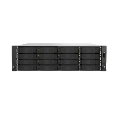 Servidor nas qnap ts - h1677axu - rp - r7 - 32g 16 bahias 3u rack gigabit ethernet