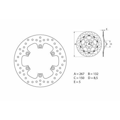 Disco de freno Brembo 68B407E4 68B407E4