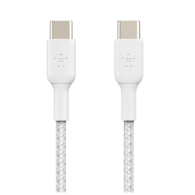 Cable usb tipo c belkin 2m - macho - macho - blanco - trenzado