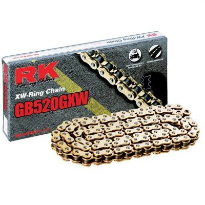 Cadena RK GB520GXW con 98 eslabones oro GB520GXW-98