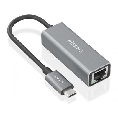 AISENS - CONVERSOR USB3.1 GEN1 USB-C A ETHERNET GIGABIT 10/100/1000 MBPS, GRIS, 15CM