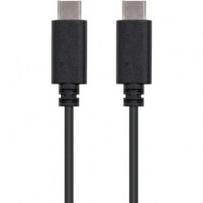 Cable USB Tipo-C Nanocable 10.01.2302/ USB Tipo-C Macho - USB Tipo-C Macho/ 2m/ Negro