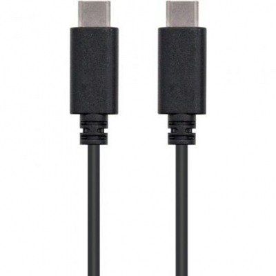 Cable USB 2.0 Tipo-C Nanocable 10.01.2302/ USB Tipo-C Macho - USB Tipo-C Macho/ 2m/ Negro