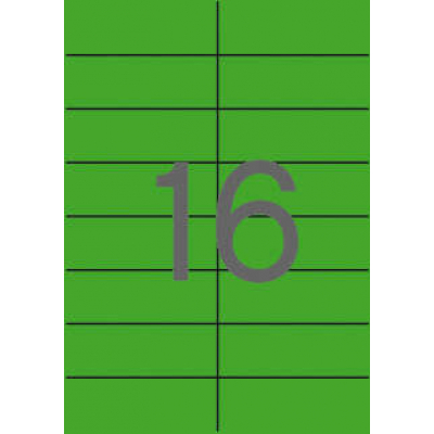 Apli Etiquetas Verdes Permanentes 105.0 x 37.0mm 20 Hojas