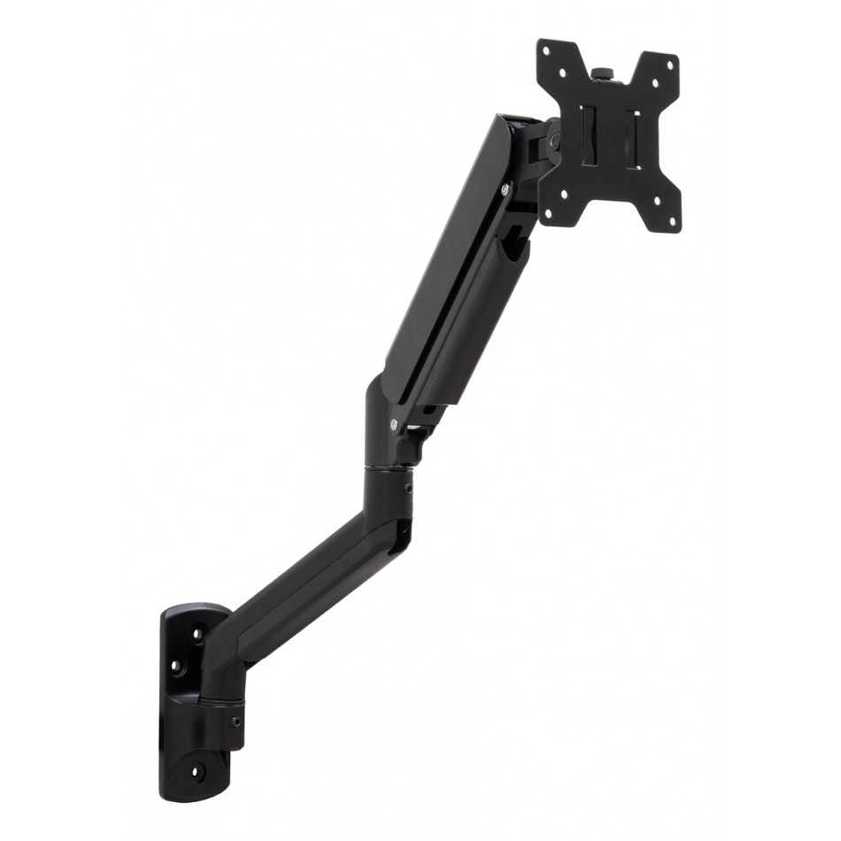 Tooq Soporte de Pared con Brazo Articulado para Monitor de 13"-34" - Piston de Gas - Giratorio e Inclinable -Peso Maximo 10kg